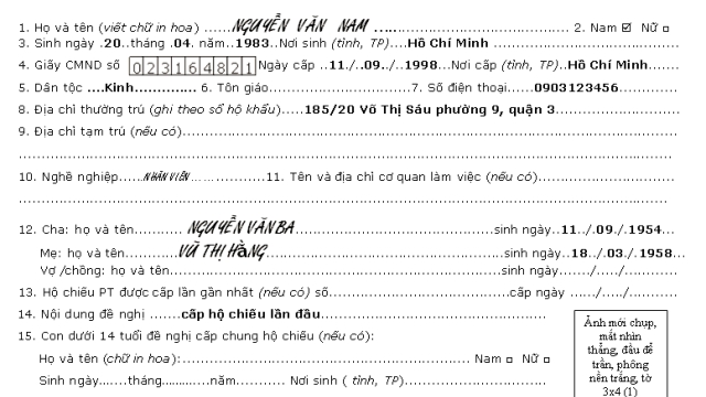 LÀM HỘ CHIẾU CẦN NHỮNG GÌ VÀ ĐIỀN GÌ VÀO TỜ KHAI HỘ CHIẾU? 1 LÀM HỘ CHIẾU CẦN NHỮNG GÌ VÀ ĐIỀN GÌ VÀO TỜ KHAI HỘ CHIẾU?
